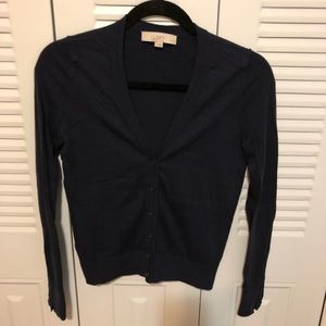 LOFT Basic Navy Blue Cardigan